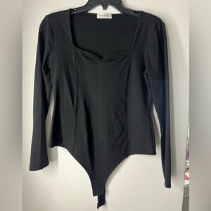 Black Long Sleeve Bodysuit